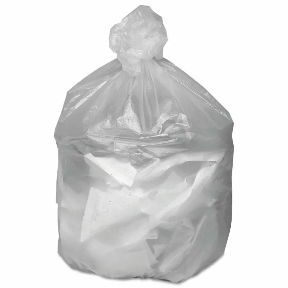 Webster 0.55 mil Trash Bags, 56 gal, 43"H x 43"W, Natural, 200 Bags