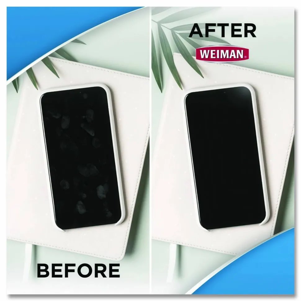 WEIMAN E-tronic Wipes, 1-Ply, 7 x 8, White, 30/Canister, 4 Canisters/Carton