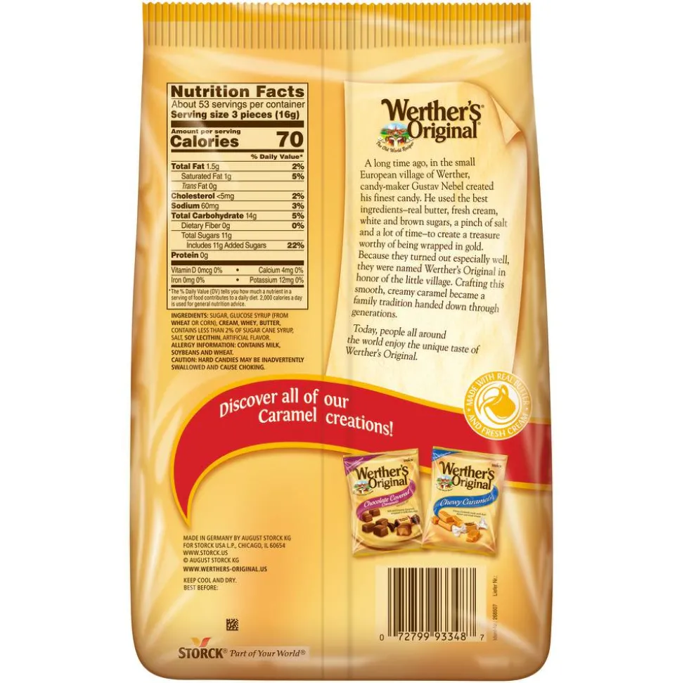 Werther's Original Caramel Hard Candies, 30 Oz