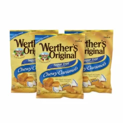 Werther's Original Sugar Free Chewy Caramel Candy, 2.75 oz Bag, 3/Pack