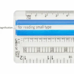 Westcott 15" Magnifying Ruler, Clear Plastic