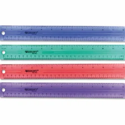 Westcott Jeweled Plastic Ruler, 12", Assorted Colors