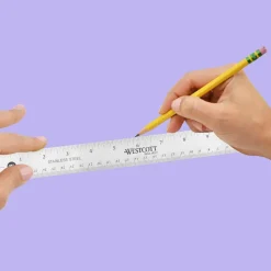 Westcott Stainless Steel Ruler, 12"/30cm