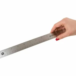 Westcott Stainless Steel Rulers, 18" L x 1" W, Stainless Steel, Pack Of 12