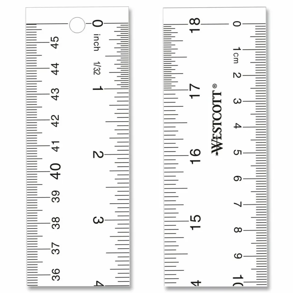 Westcott Transparent Acrylic Ruler, 18"