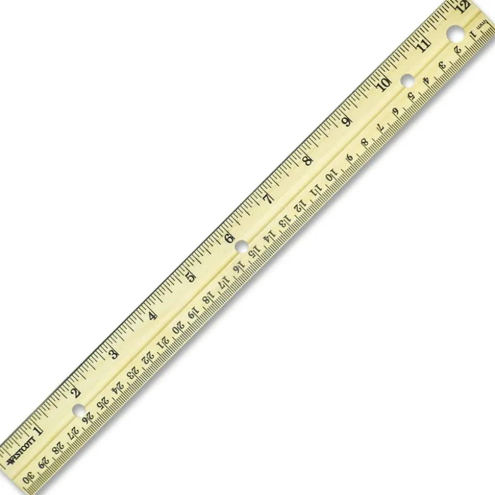 Westcott Wood Ruler, 12"