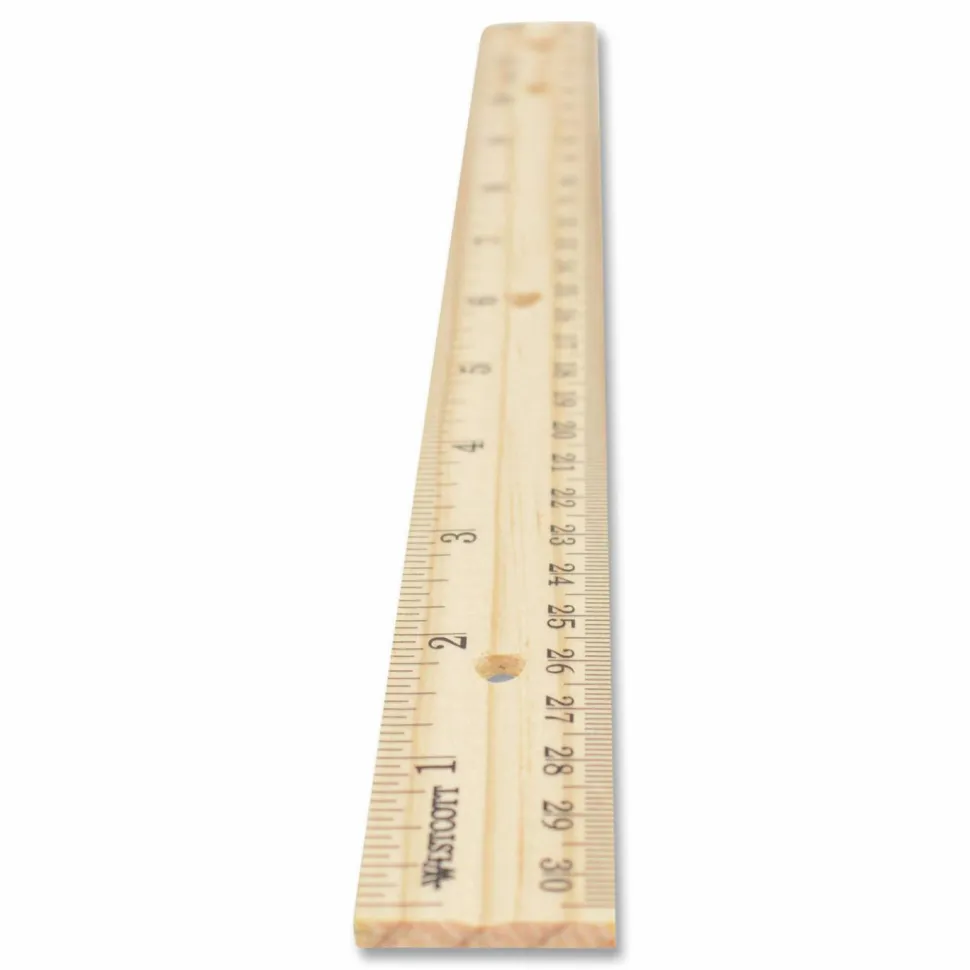 Westcott Wood Ruler, 12"