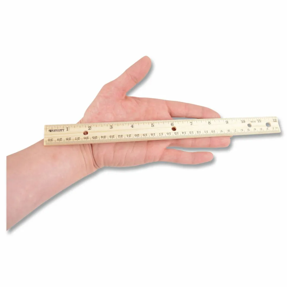 Westcott Wood Ruler, 12"