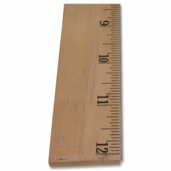 Westcott Wood Ruler, Metric and 1/16" Scale with Single Metal Edge, 12"/30 cm Long