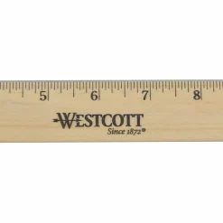 Westcott Wood Ruler, Single Edge, 12