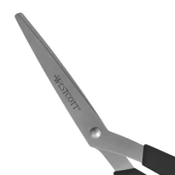 Westcott All-Purpose Value Stainless Steel Scissors, 8", Pointed, Black, Pack Of 3