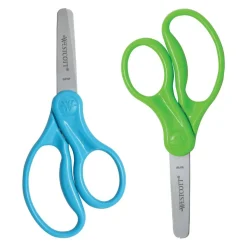 Westcott Hard Handle Kids Value Scissors, 5", Blunt, Assorted Colors, Pack Of 2