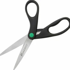 Westcott KleenEarth Scissors, 8" Long, 3.25" Cut Length, Straight Black Handle