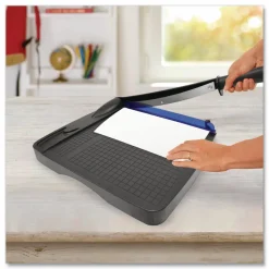 Westcott Multi-Purpose Guillotine Trimmer, 12", Black/Blue