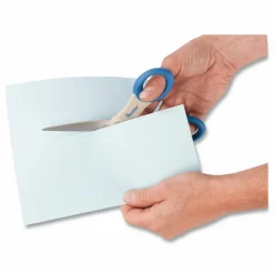 Westcott Soft Handle Scissors With Anti-Microbial Product Protection, 8", Pointed, Blue