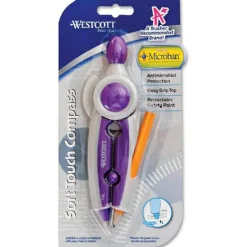 Westcott Soft Touch School Compass with Antimicrobial Product Protection, 10", Assorted Colors
