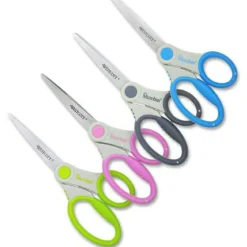Westcott Student Scissors with Anti-Microbial Protection, 7", Pointed, Assorted Colors