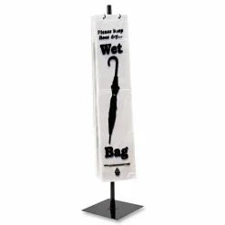 Wet Umbrella Bag Stand, Powder Coated Steel, 10w x 10d x 40h, Black