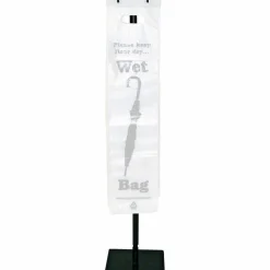 Wet Umbrella Bag Stand, Powder Coated Steel, 10w x 10d x 40h, Black
