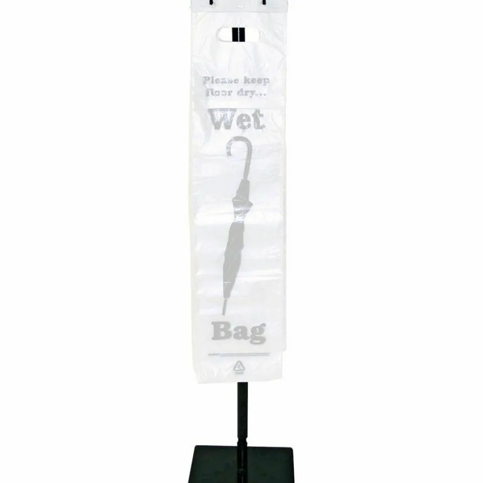 Wet Umbrella Bag Stand, Powder Coated Steel, 10w x 10d x 40h, Black