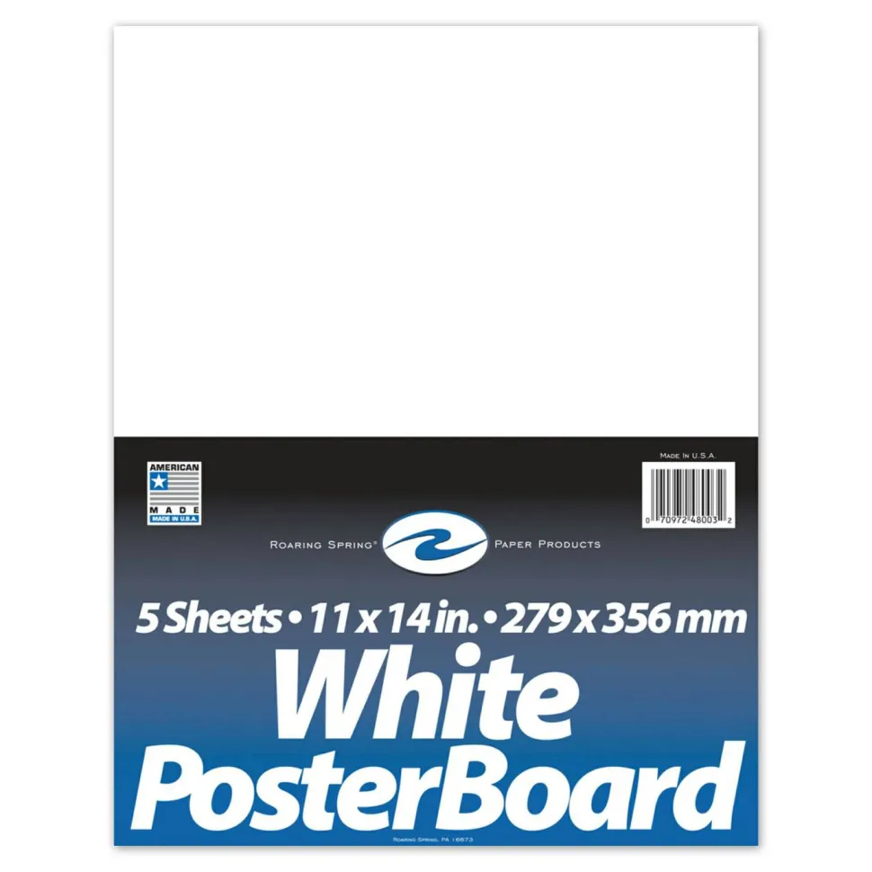 White Posterboard 11" X 14" 5/pk