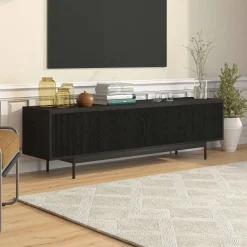 Whitman Rectangular TV Stand for TV's up to 75" in Black Grain