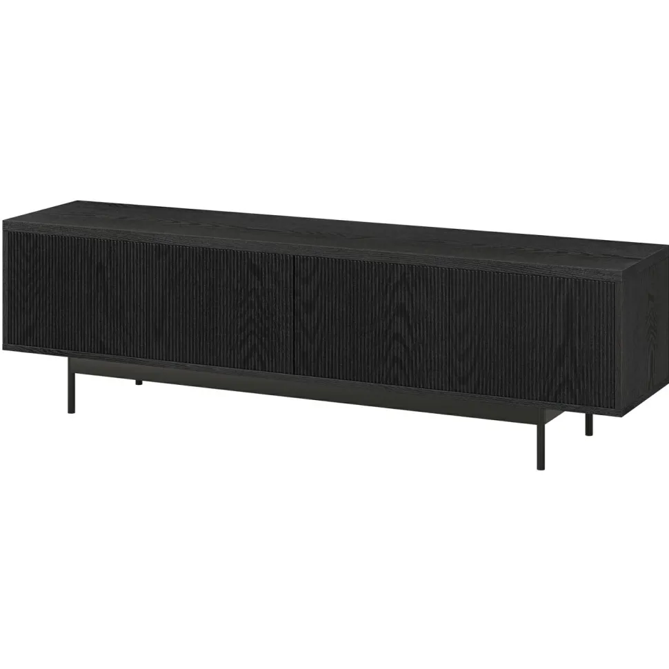 Whitman Rectangular TV Stand for TV's up to 75" in Black Grain