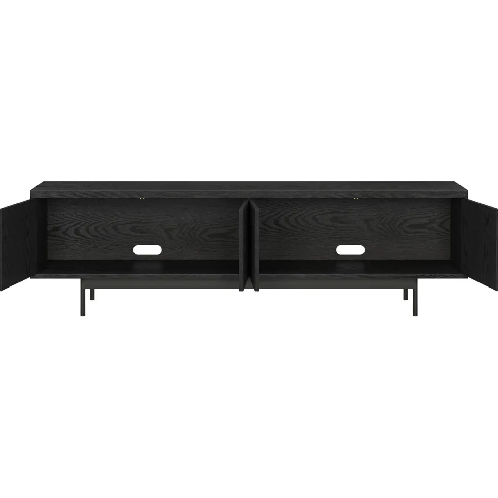 Whitman Rectangular TV Stand for TV's up to 75" in Black Grain
