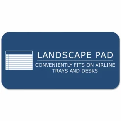 WIDE Landscape Format Writing Pad, Medium/College Rule, 11 x 9.5, White, 40 Sheets