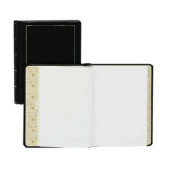 Wilson Jones Minute Book, Letter Size 8 1/2"x11", 250 Pages, Black - 125 Sheet(s) - 28 lb - Sewn Bound - Letter - 8 1/2"x11" Sheet Size - Black Cover