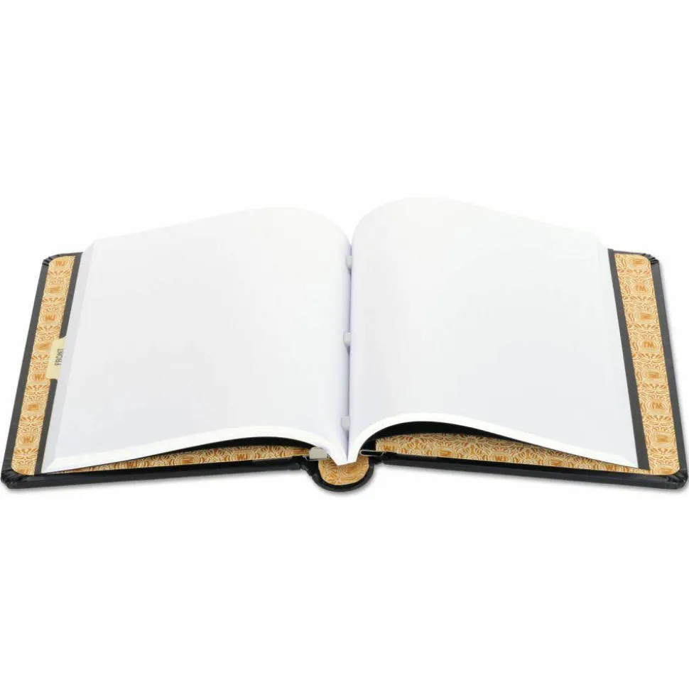 Wilson Jones Minute Book, Letter Size 8 1/2"x11", 250 Pages, Black - 125 Sheet(s) - 28 lb - Sewn Bound - Letter - 8 1/2"x11" Sheet Size - Black Cover