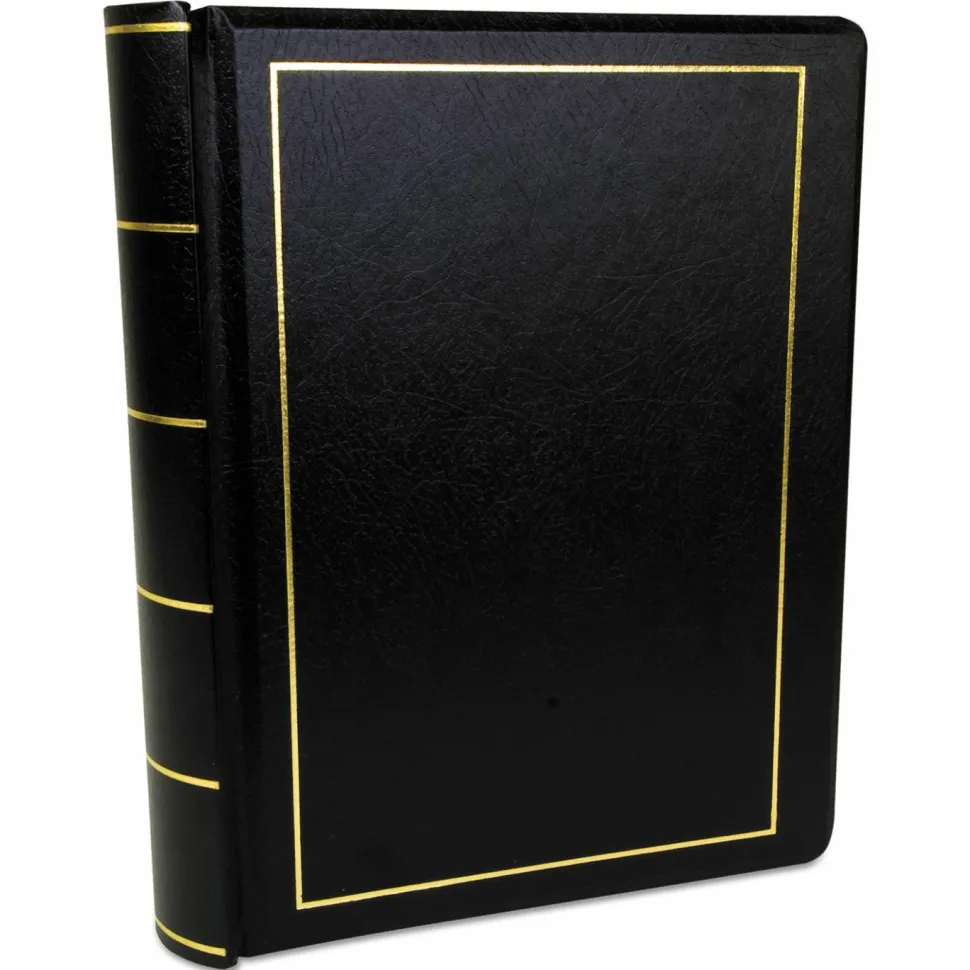 Wilson Jones Minute Book, Letter Size 8 1/2"x11", 250 Pages, Black - 125 Sheet(s) - 28 lb - Sewn Bound - Letter - 8 1/2"x11" Sheet Size - Black Cover