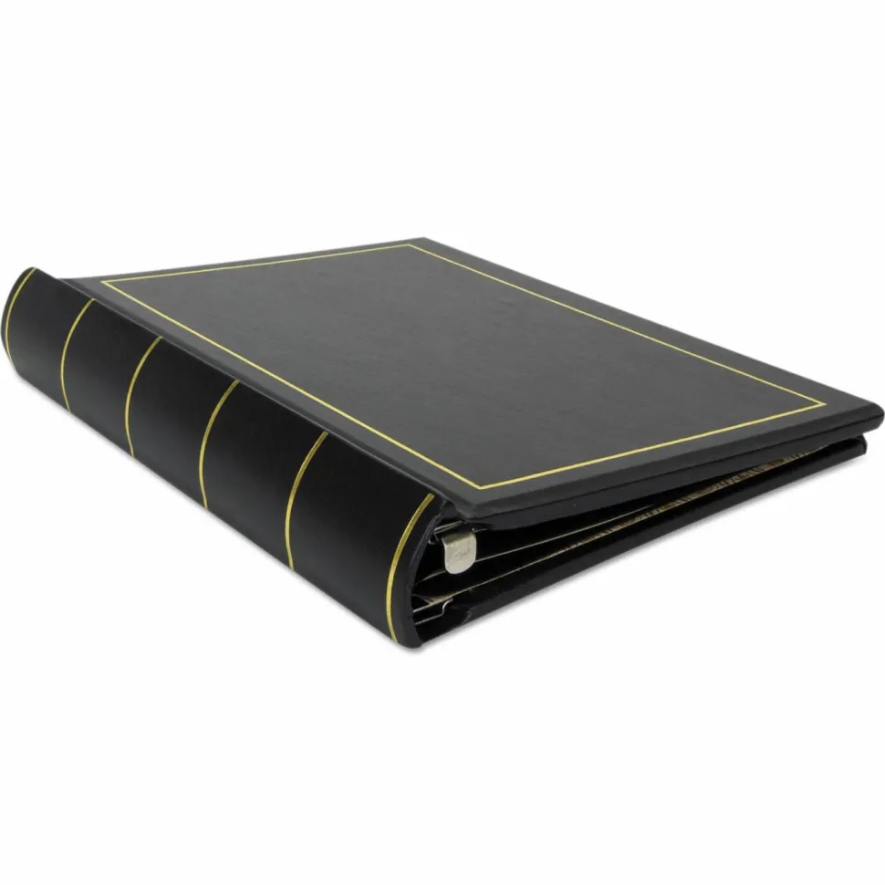 Wilson Jones Minute Book, Letter Size 8 1/2"x11", 250 Pages, Black - 125 Sheet(s) - 28 lb - Sewn Bound - Letter - 8 1/2"x11" Sheet Size - Black Cover
