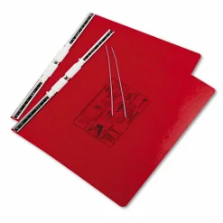 Wilson Jones Presstex Data Binder With Retractable Hooks, 60% Recycled, Executive Red