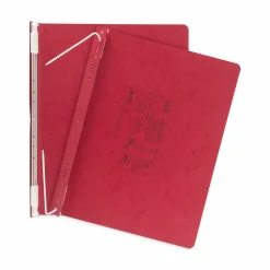 Wilson Jones Presstex Data Binder With Retractable Hooks, 60% Recycled, Executive Red