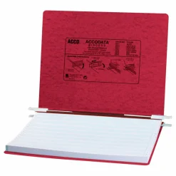 Wilson Jones Presstex Data Binder With Retractable Hooks, 60% Recycled, Executive Red