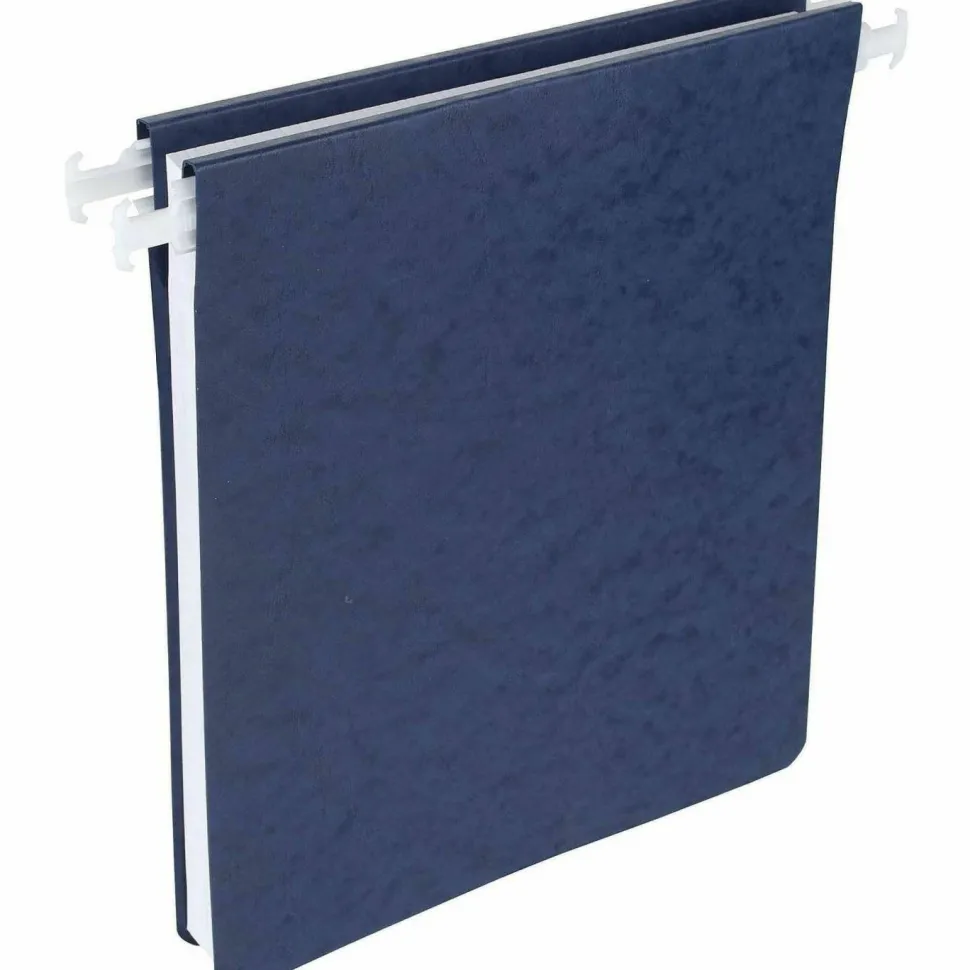 Wilson Jones Presstex Pressboard Data Binder, 50% Recycled, Dark Blue