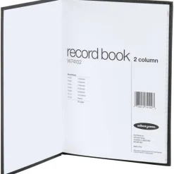 Wilson Jones Single Page Columnar Book, 9 1/4" x 7", 2 Columns, 40 Sheets