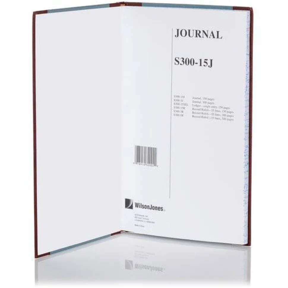 Wilson Jones S300 Single Entry Ledger Account Journal - 150 Sheet(s) - 7 1/4" x 11 3/4" Sheet Size - Blue - White Sheet(s) - Blue Cover - 1 Each