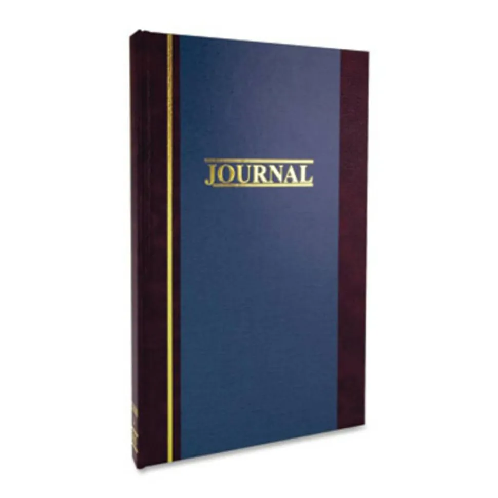Wilson Jones S300 Single Entry Ledger Account Journal - 150 Sheet(s) - 7 1/4" x 11 3/4" Sheet Size - Blue - White Sheet(s) - Blue Cover - 1 Each