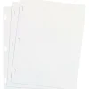 Wilson Jones White Ledger Paper, 8 1/2"x11", Plain, 100 Sheets/Box - Plain - Unruled - 3 Hole(s) - 28 lb Basis Weight - 90310
