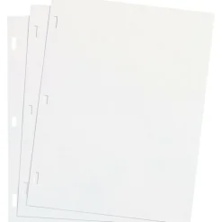 Wilson Jones White Ledger Paper, 8 1/2"x11", Plain, 100 Sheets/Box - Plain - Unruled - 3 Hole(s) - 28 lb Basis Weight - 90310