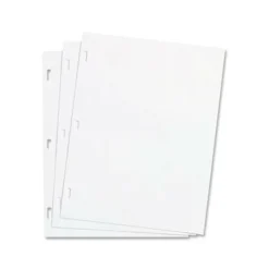 Wilson Jones White Ledger Paper, 8 1/2"x11", Plain, 100 Sheets/Box - Plain - Unruled - 3 Hole(s) - 28 lb Basis Weight - 90310