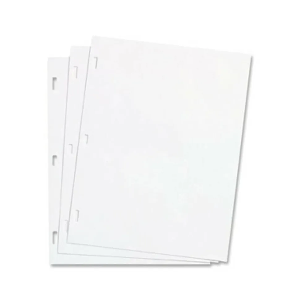 Wilson Jones White Ledger Paper, 8 1/2"x11", Plain, 100 Sheets/Box - Plain - Unruled - 3 Hole(s) - 28 lb Basis Weight - 90310