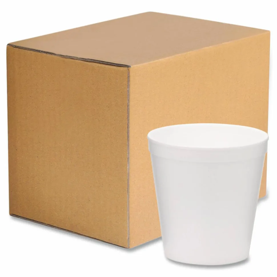 WinCup Foam Containers, Tall Style, 16 oz, White, 500/Carton