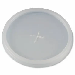 WinCup Plastic Lids for Foam Cups and Bowls, Slotted, Fits 8 oz to 10 oz Hot Cup, Translucent, 1,000/Carton