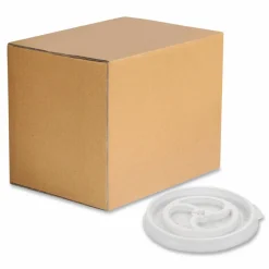 WinCup Plastic Lids for Foam Cups and Bowls, Slotted, Fits 8 oz to 10 oz Hot Cup, White, 1,000/Carton