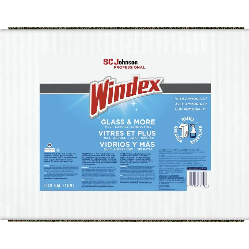 Windex Bag-In-A-Box Glass Cleaner, 640 Oz Container