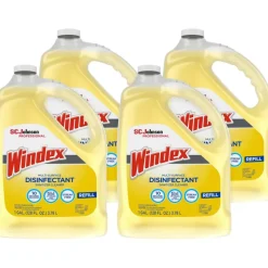 Windex Multi-Surface Disinfectant Cleaner, Citrus Scent, 128 Oz Bottle, Pack Of 4