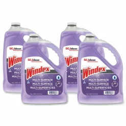 Windex Non-Ammoniated Glass/Multi Surface Cleaner, 128 oz Bottle, 4/Carton